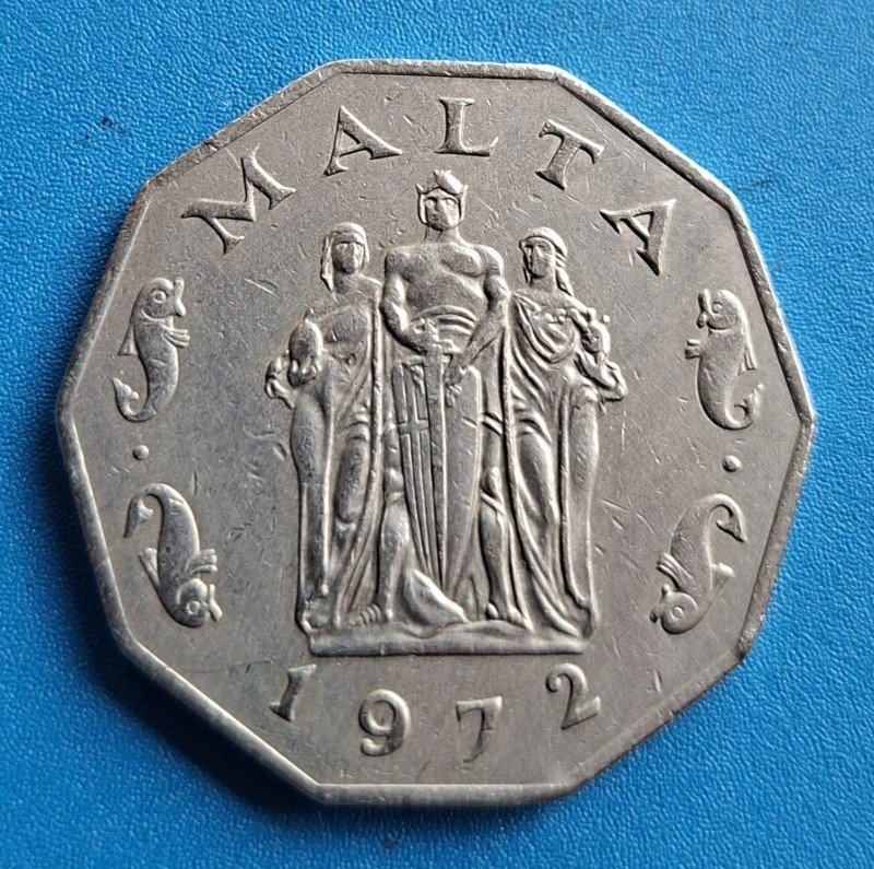 Malta 50 Cents Coin – 1972 Vintage Collectible hover