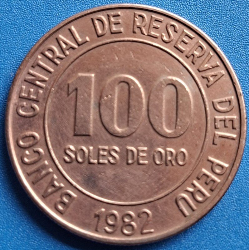 Peru 100 Soles de Oro Coin – 1982 Vintage Collectible hover