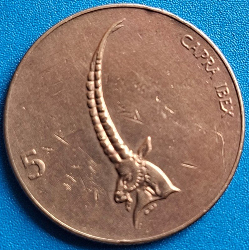 Slovenia 5 Tolars Coin – Vintage Collectible hover