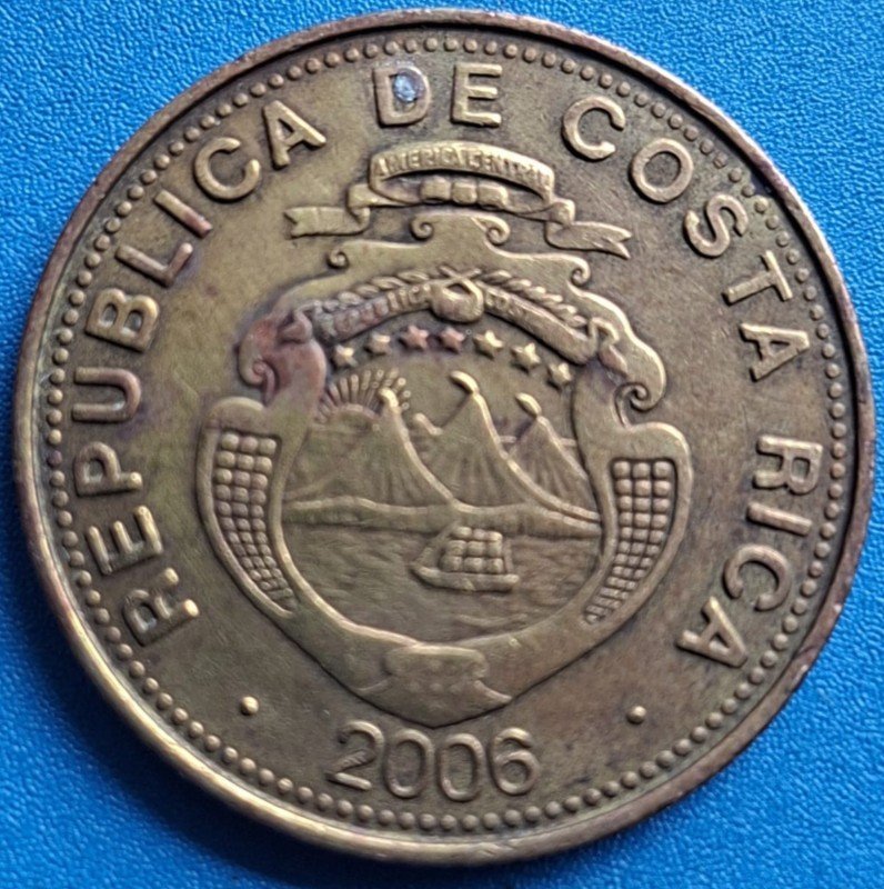 Costa Rica 100 Colones Coin – 2006 Vintage Collectible