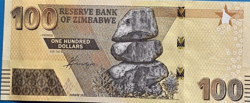 Zimbabwe 100 Dollar Banknote (2023 Issue)