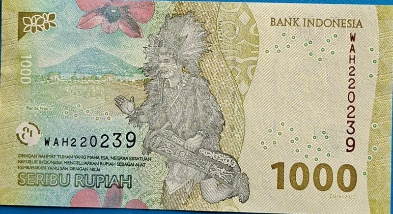 Indonesia 1,000 Rupiah Banknote (2022 Issue)